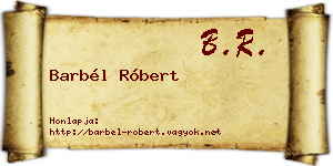 Barbél Róbert névjegykártya