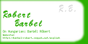 robert barbel business card