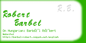 robert barbel business card
